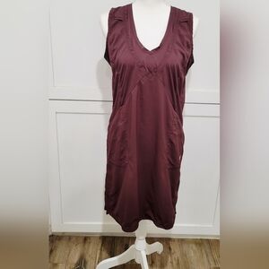 Indygena Brown Athletic Sleeveless V-Neck Dress | Size Medium